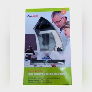 Amscope Kid's Premium Portable LCD Color Digital Microscope Needs Power…‎